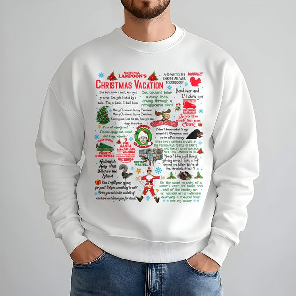 Christmas Vacation Movie Quote Sweatshirt | Iconic Griswold Holiday Movie Quotes | Premium Soft Cotton Blend | Funny Xmas Gif