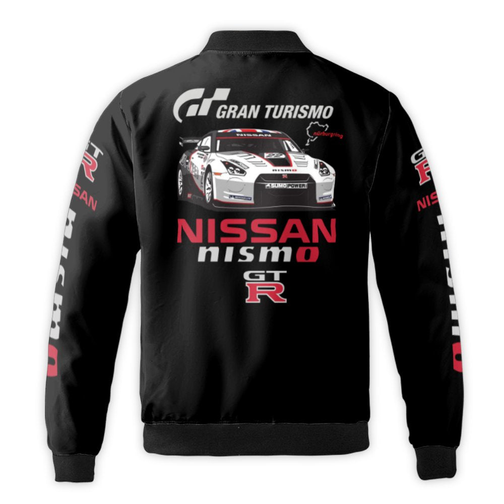 Nissan GTR Nismo Bomber Jacket | Gran Turismo Racing Design | Durable Nylon Shell | Premium Streetwear Gift for JDM Car Enthu