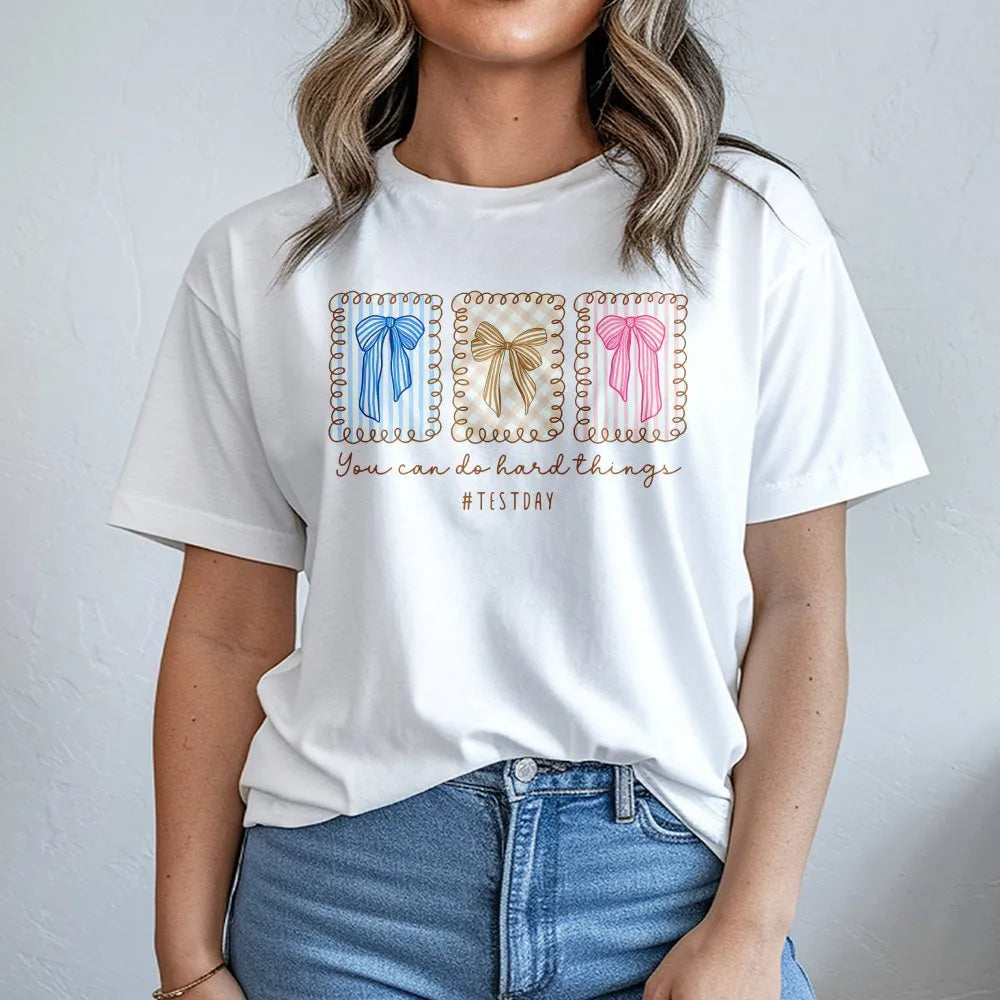 Teacher Test Day Sweatshirt | You Can Do Hard Things Quote | Soft Cotton Blend | Standardized Testing Teacher Appreciation Gi