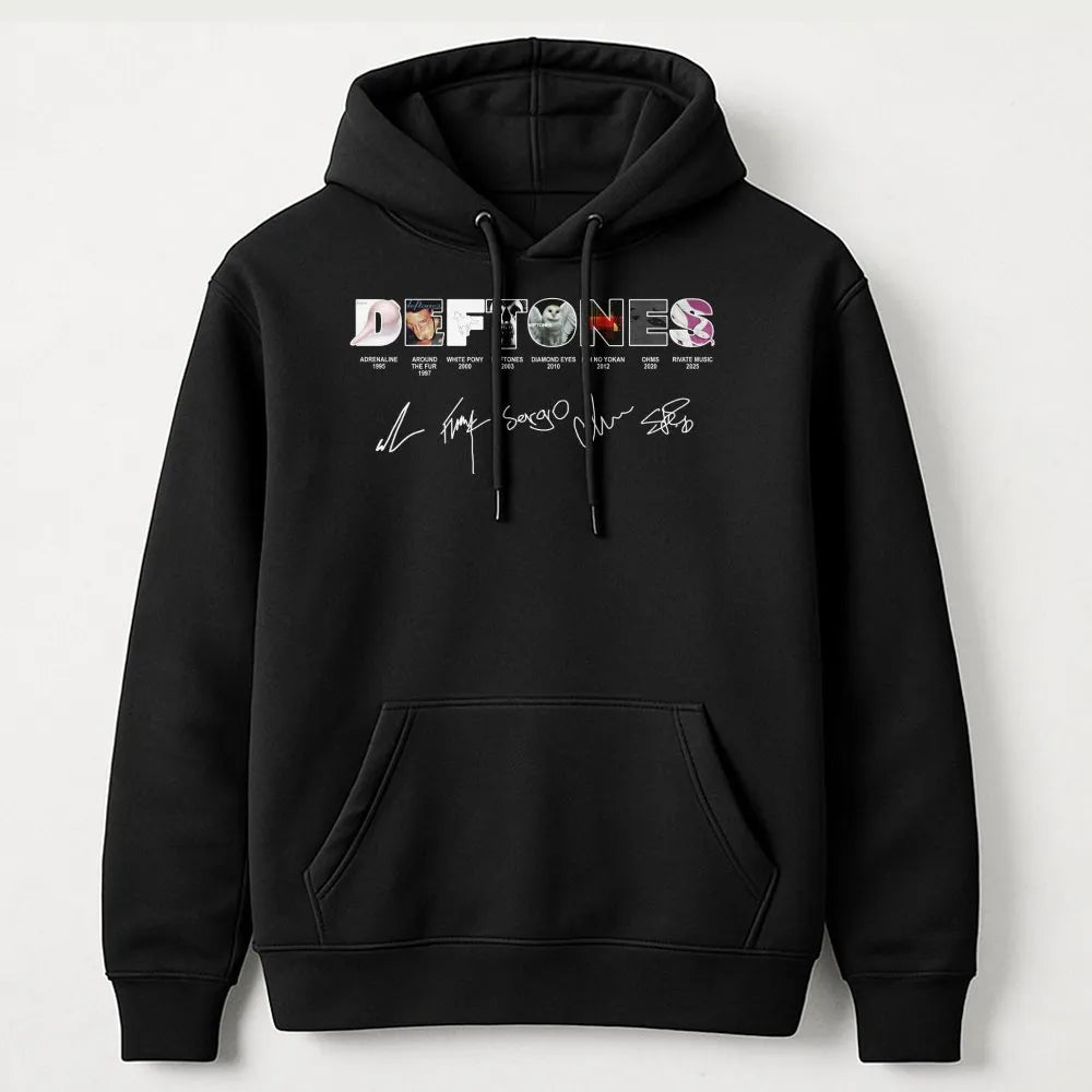 Deftones Band Hoodie | Discography Album Cover Graphic Print | Premium Cotton Blend | Alternative Metal Music Fan Gift