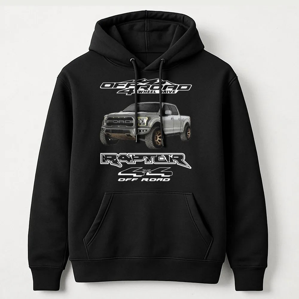 Off Road Truck Hoodie | 4x4 Pickup Graphic Print | Cotton Blend Premium Sweatshirt | Gift For Truck Enthusiasts Men Women