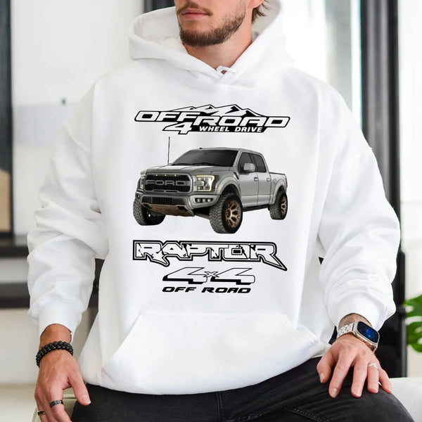 Off Road Truck Hoodie | 4x4 Pickup Graphic Print | Cotton Blend Premium Sweatshirt | Gift For Truck Enthusiasts Men Women