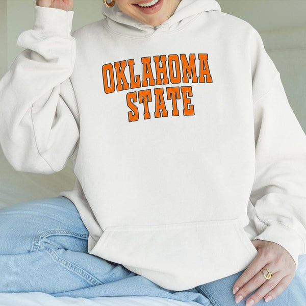 Oklahoma State Hoodie | Collegiate Retro Arch Graphic Sweatshirt | Cotton-Polyester Blend | Premium Gift for Students Alumni 