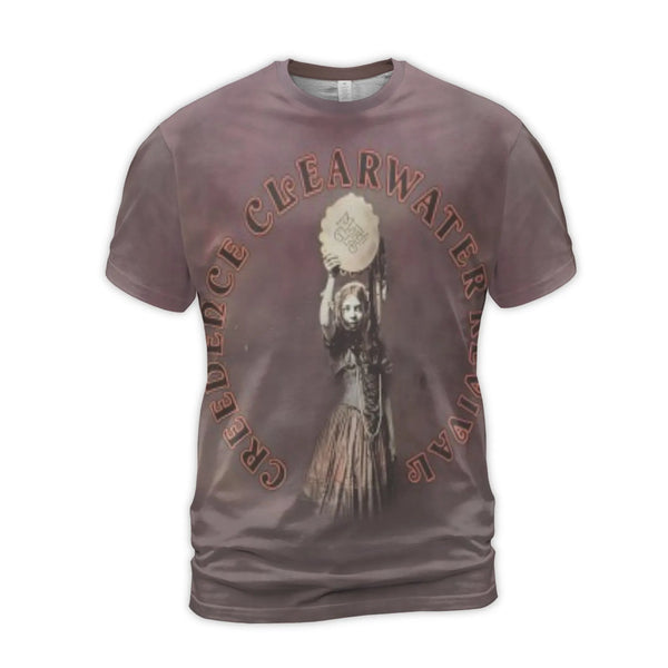 Creedence Clearwater Revival T-Shirt | Classic Rock Band Graphic All-Over Print | Premium Polyester Blend | Music Fan Gift an