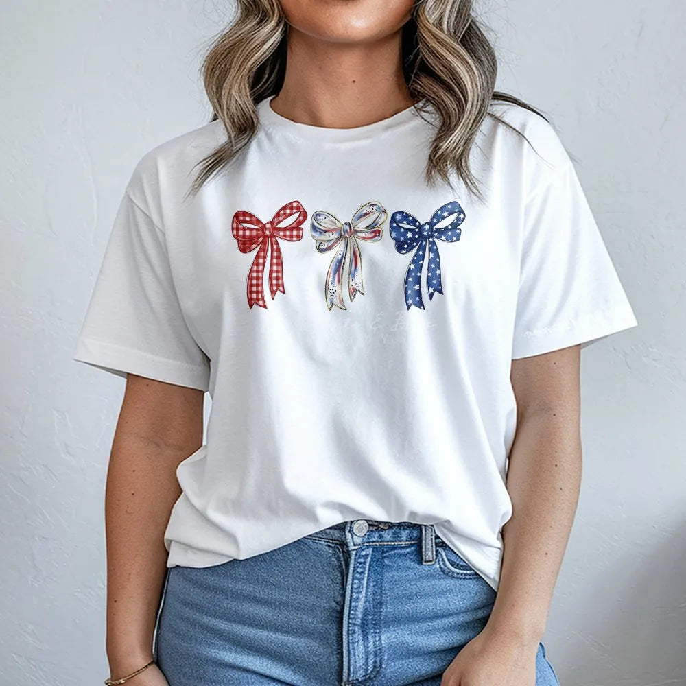 Patriotic Coquette Bow Sweatshirt | America 250 Years Graphic | Soft Cotton Blend | 4th of July Gift for Women