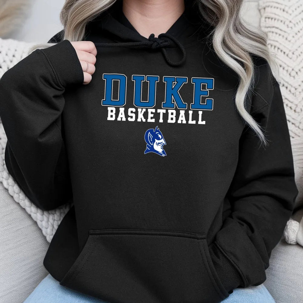 Duke Basketball Hoodie | Collegiate Team Graphic Sweatshirt | Premium Cotton Blend | Unisex Sports Fan Apparel Gift