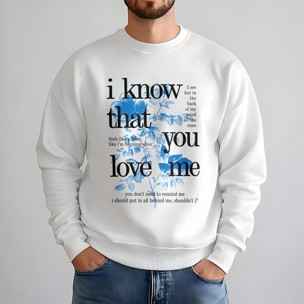 Lyrics Graphic Sweatshirt | Aesthetic Floral Typography Design | Premium Cotton Blend | Gift For Music Lovers And Indie Conce