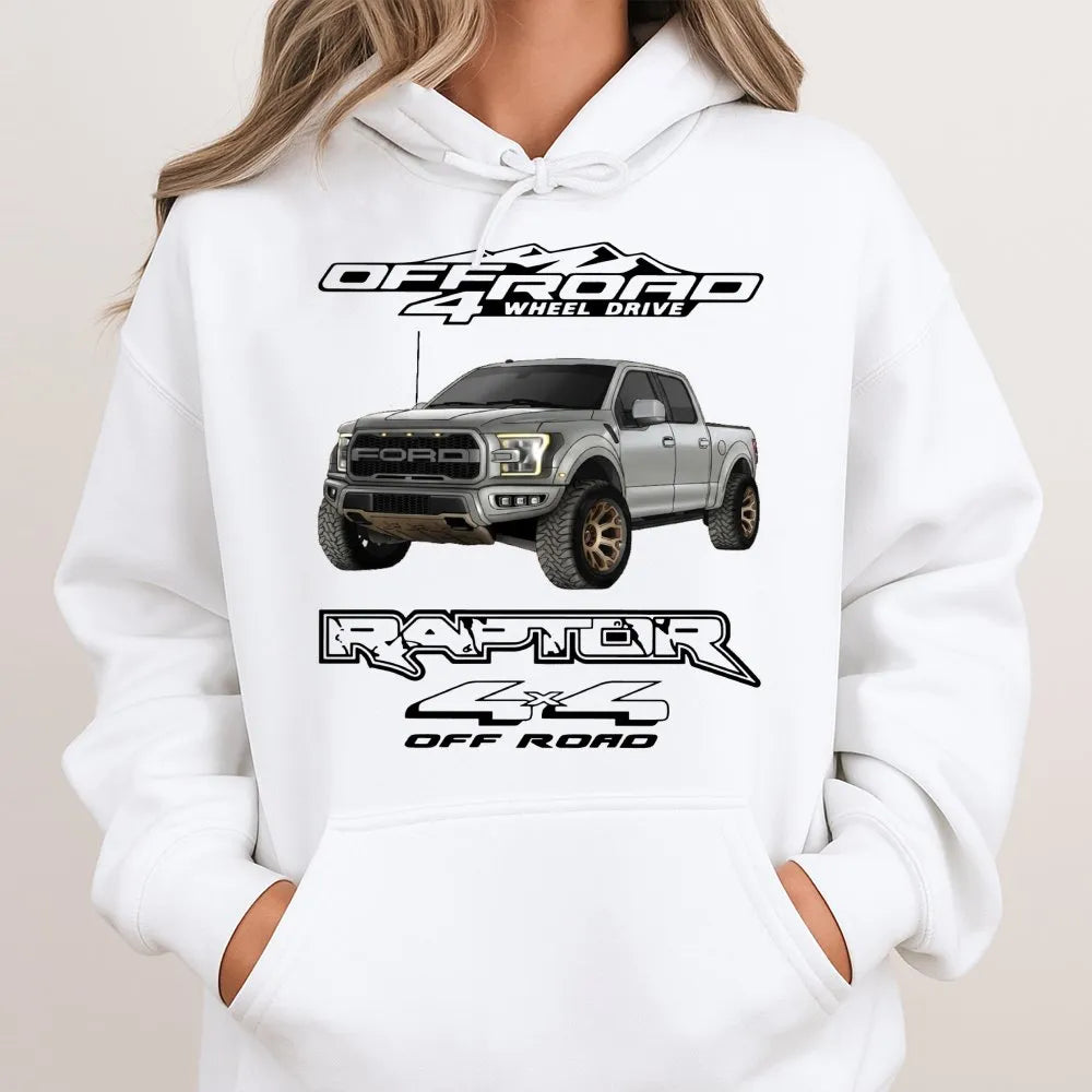 Off Road Truck Hoodie | 4x4 Pickup Graphic Print | Cotton Blend Premium Sweatshirt | Gift For Truck Enthusiasts Men Women