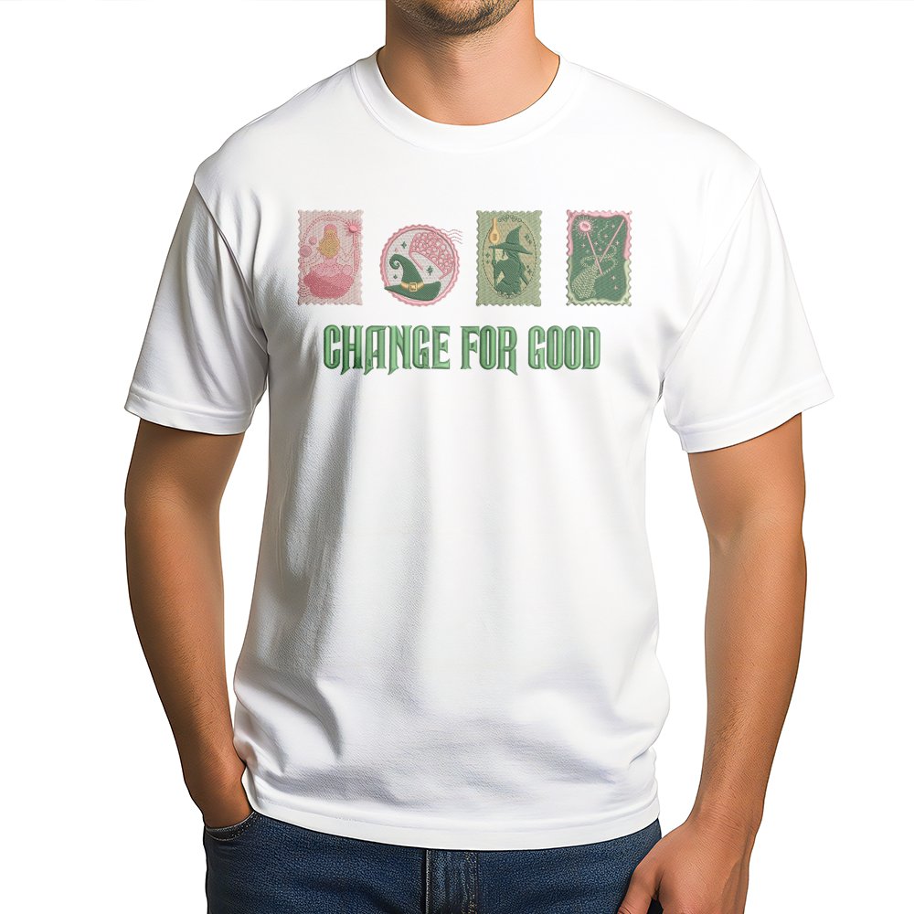 Musical Theatre T-Shirt | Whimsical Stamp Design Print | Soft Cotton Tee | Broadway Fan Gift & Theatre Kid Apparel