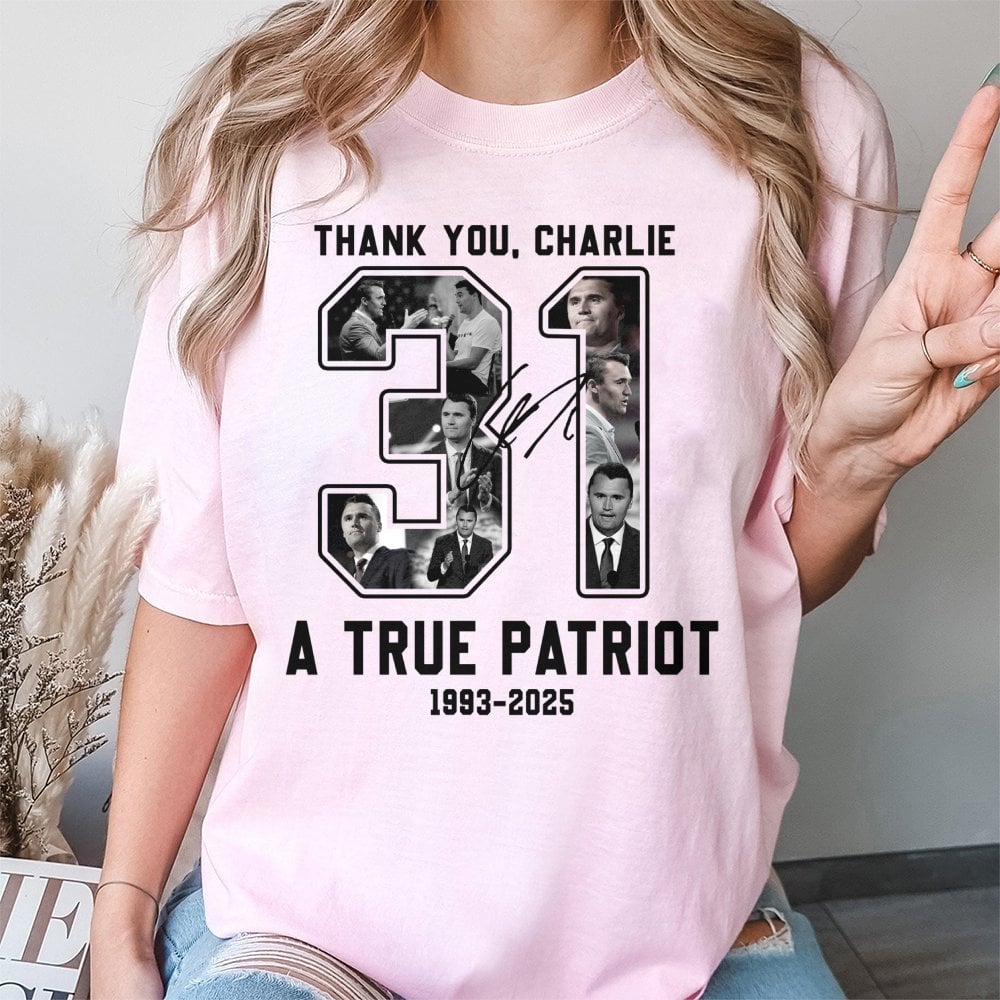 Charlie Kirk Tribute T-Shirt | A True Patriot Graphic Print | Premium Soft Cotton Apparel | Conservative Statement Gift For S