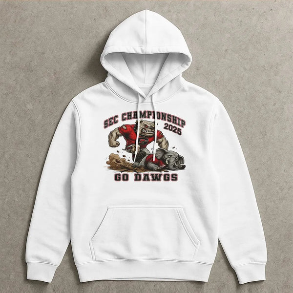 SEC Championship 2025 Hoodie | Georgia Bulldog Football Graphic | Premium Cotton Blend Pullover | Game Day Gift for College F