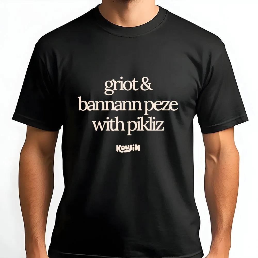 Griot Bannann Peze Sweatshirt | Minimalist Creole Cuisine Design | Cozy Cotton Blend | Gift for Haitian Foodie