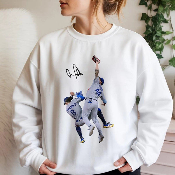 Baseball Catch Crewneck Sweatshirt | Professional Sports Iconic Play Design | Cotton-Poly Blend Premium Apparel | Gift for ML