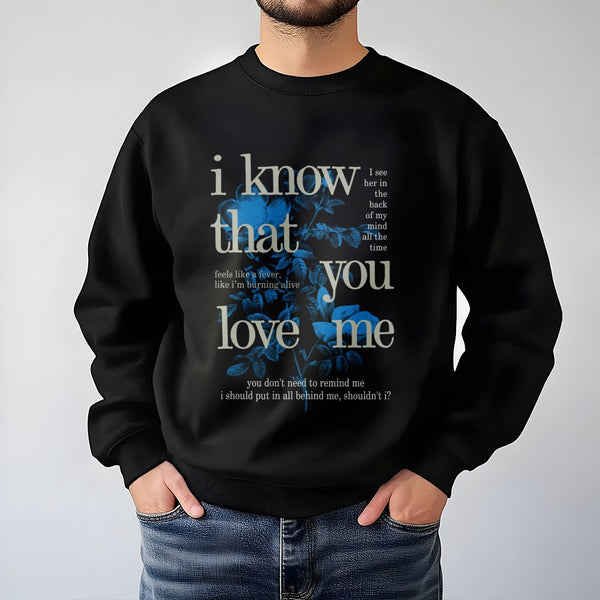 Lyrics Graphic Sweatshirt | Aesthetic Floral Typography Design | Premium Cotton Blend | Gift For Music Lovers And Indie Conce