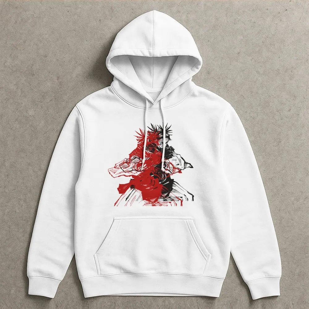 Anime Graphic Hoodie | Choso Blood Manipulation Design | Premium Cotton Blend | Gift for Jujutsu Kaisen Fans